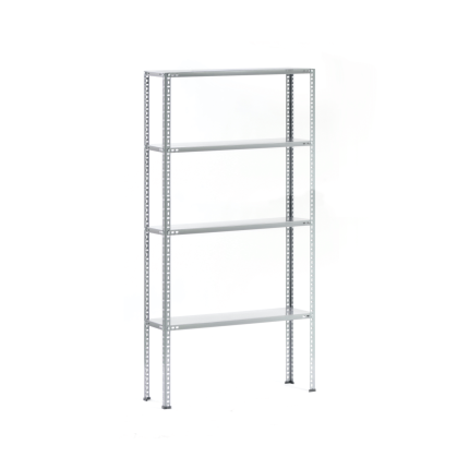 Civatalı Hafif Yük Rafı 200x31x93 cm  4 Raflı Gri